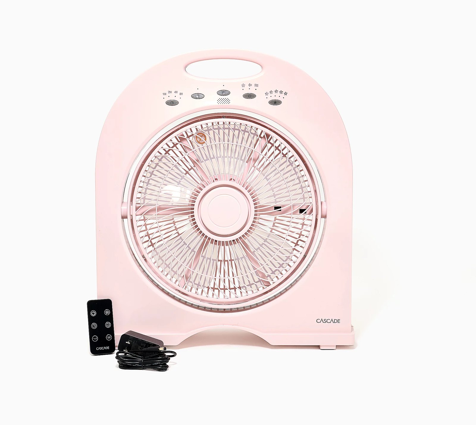 CASCADE Rechargeable Capri Fan 12" in Pink